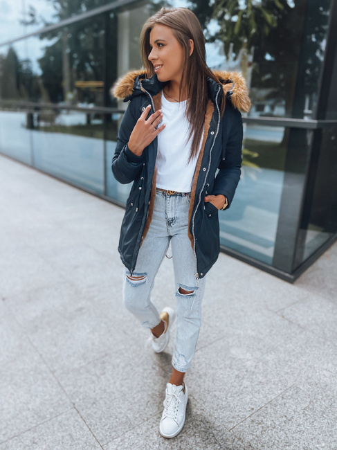 Ženska zimska jakna NEXT temno-modra Dstreet TY2891