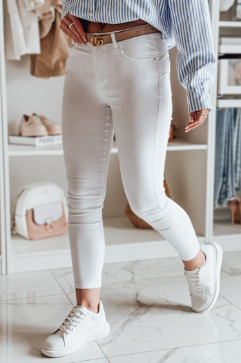Ženske jeans hlače TRENZI white Dstreet UY2443