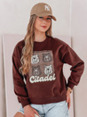 Ženska bluza prevelike velikosti z medvedki MISOBEARS burgundska Dstreet BY1434