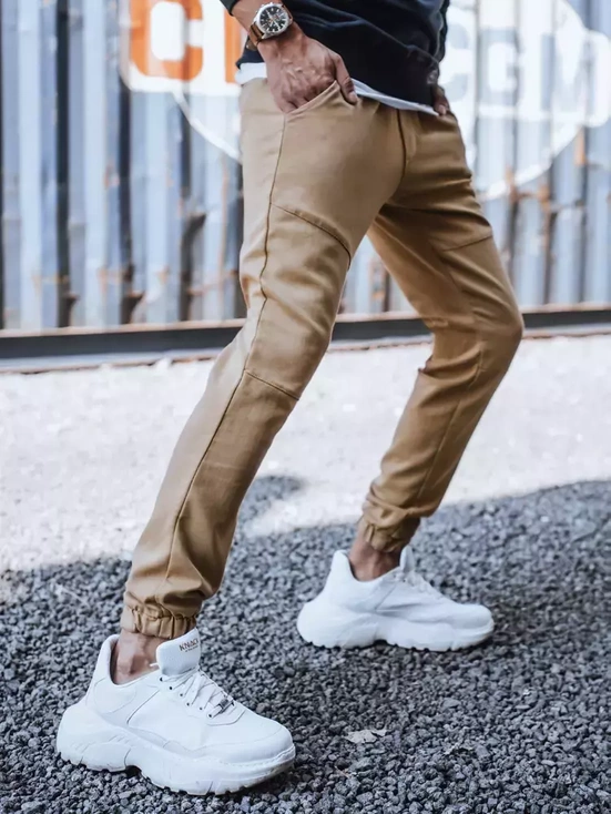 Moške jogger hlače Barva kamela DSTREET UX3304