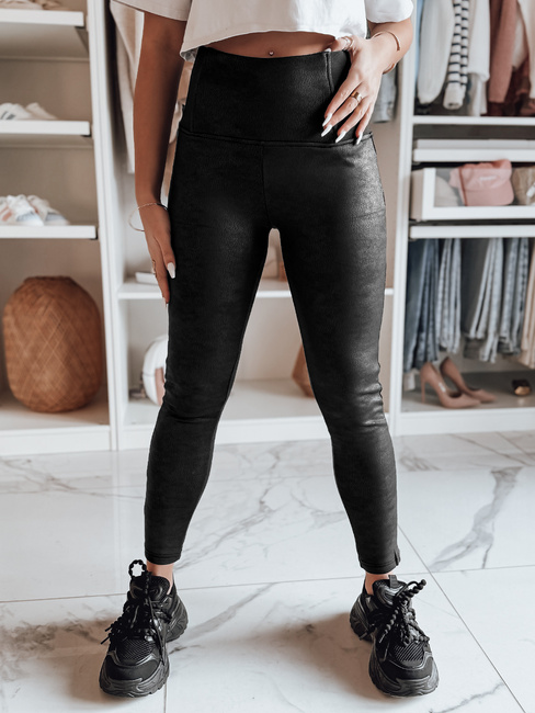 Ženske voščene gamaše z visokim pasom NIVANA black Dstreet UY2295