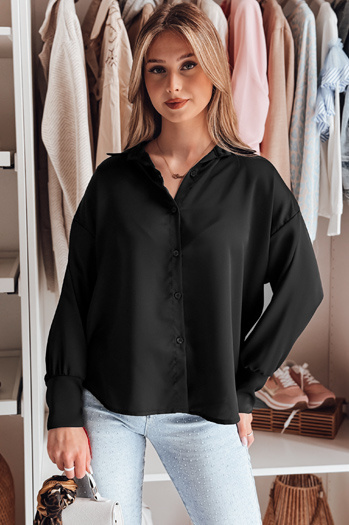 Ženska majica prevelike velikosti SATINIA black Dstreet DY0450