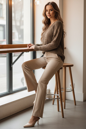 Ženski pulover MONAVIA beige Dstreet MY2405