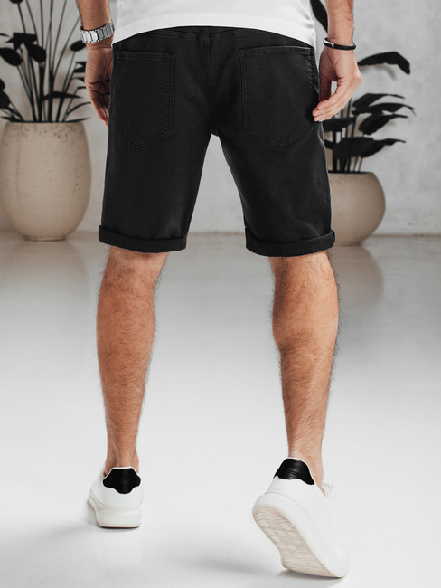 Moške kratke hlače iz džinsa črne Dstreet SX2547