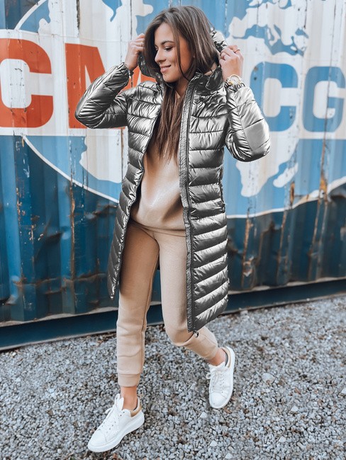 Ženska prešita zimska jakna LESSI silver Dstreet TY5519