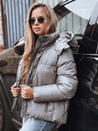 Ženska usnjena jakna COLLAR Barva Črna DSTREET TY3899