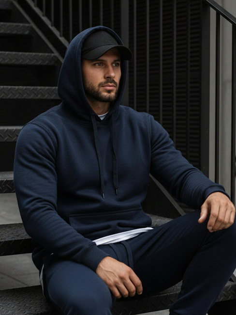 Moška jopa z zadrgo Barva Mornarica DSTREET BX3001