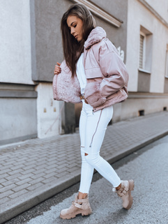 Ženska jakna oversize OLIVIERA Barva Roza DSTREET TY2072z_4