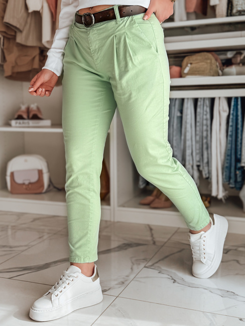 Ženske hlače s pasom MODELA mint Dstreet UY2631