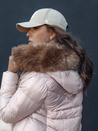 Ženska zimska jakna s kapuco WINTERCHIC roza Dstreet TY4441