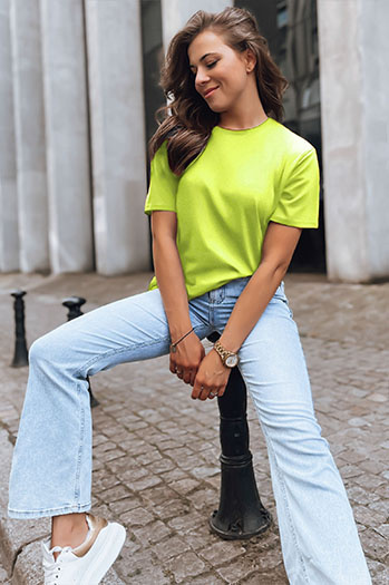 Ženska majica MAYLA II svetlo zelena Dstreet RY2915