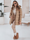 Ženska zimska jakna s kapuco GABRIELLE dark beige Dstreet TY4363