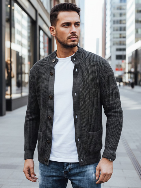 Moška temno siva jopica Dstreet WX2345