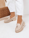 Ženski mokasini LOAFELIA beige Dstreet ZY0606