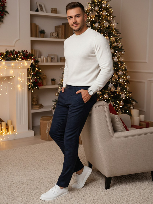 Moške temno modre hlače chinos Dstreet UX4393z