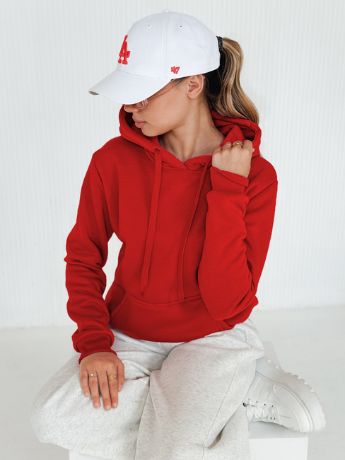 Ženska jopa s kapuco BASIC Barva rdeča DSTREET BY0175