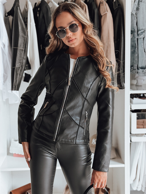 Ženska usnjena jakna CHICLEATHER black Dstreet TY4969