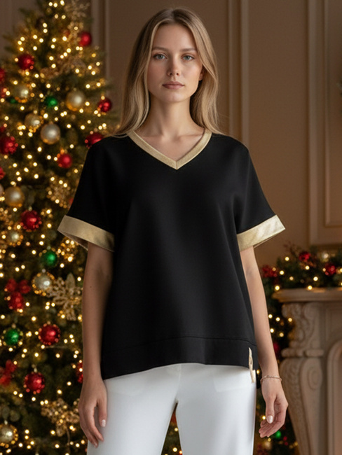 Ženska bluza SHINE LOVE črna Dstreet RY2912z