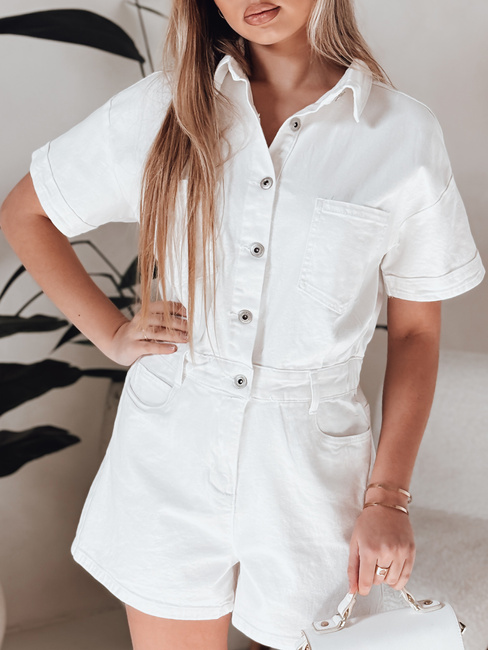 DINOZIA bela jeansova kratka obleka Dstreet EY2589