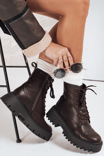 Ženski izolirani traperji rjave barve Dstreet ZY1206