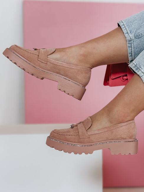 Ženski mokasini LOAFELIA pink Dstreet ZY0601