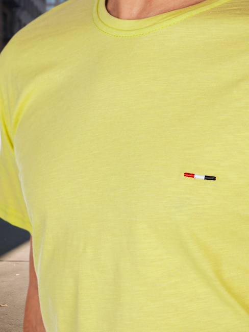 Moška majica z vezenino, rumena Dstreet RX5636