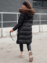 Ženska prešita zimska jakna s krznom STYLEBELLA black Dstreet TY4608
