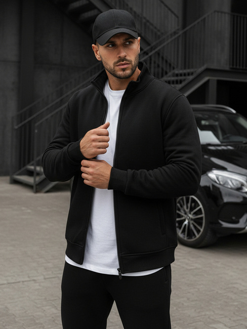 Moška jopa z zadrgo Barva Črna DSTREET BX4110