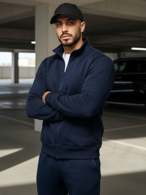 Moška jopa z zadrgo Barva Mornarica DSTREET BX4567