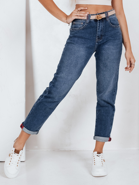 Ženske kavbojke mom fit blue Dstreet UY2773