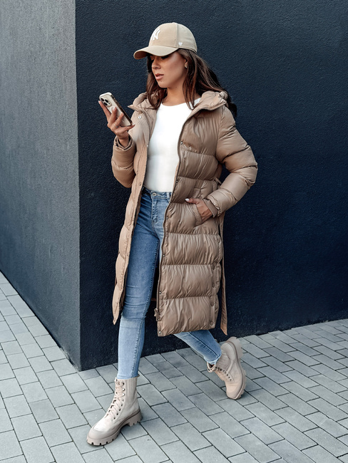 Ženski prešiti plašč GLAMMANT beige Dstreet TY4354
