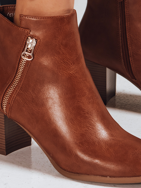 Ženski kamelji škornji s peto Dstreet ZY1317