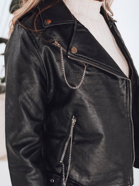 Ženska usnjena jakna ramones black Dstreet TY5200