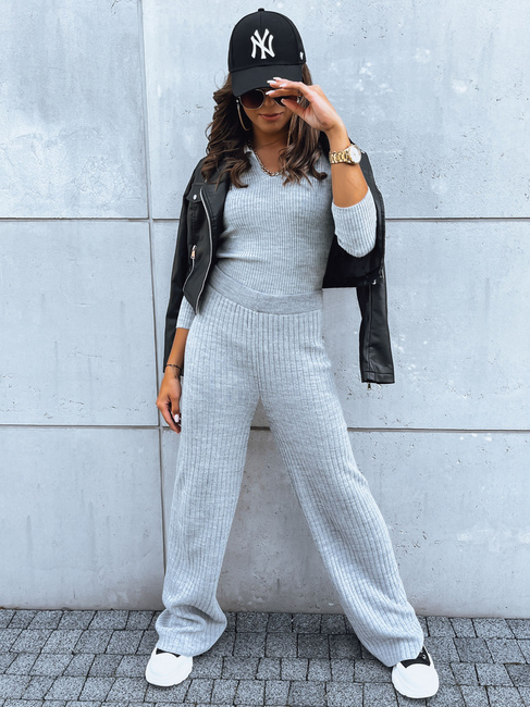 Ženske hlače casual MOSSYMOOD Barva siva DSTREET UY1691