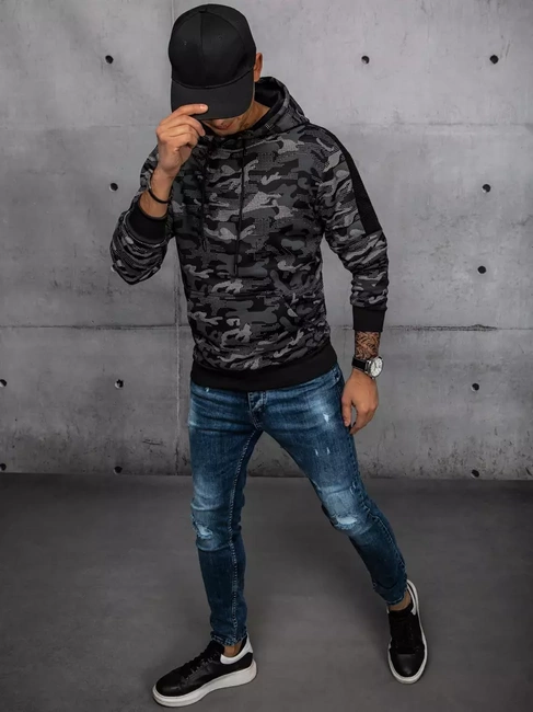 Moška jopa s kapuco Barva Črna DSTREET BX5546