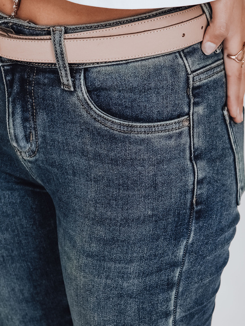 Ženske oprijete kavbojke modre barve Dstreet UY2819