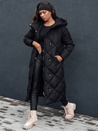 Ženska prešita zimska jakna s kapuco FEMACOAT black Dstreet TY4593