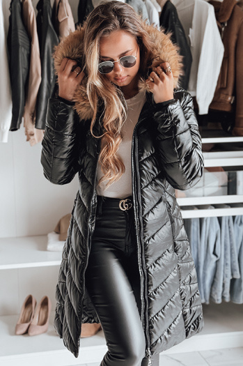 Ženska prešita zimska bunda BELLATRIX black Dstreet TY4581