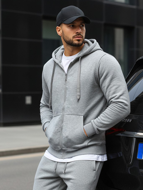 Moška jopa z zadrgo Barva siva DSTREET BX2412