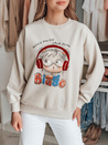 Ženska bluza s potiskom LALA VIBE beige Dstreet BY1506