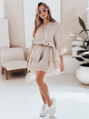 Poletna muslinska obleka LYVONNE light beige Dstreet EY2615