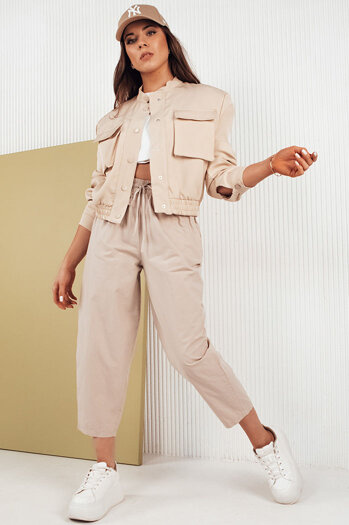 Ženske hlače casual BALLOON FANTASY Barva Bež DSTREET UY1669