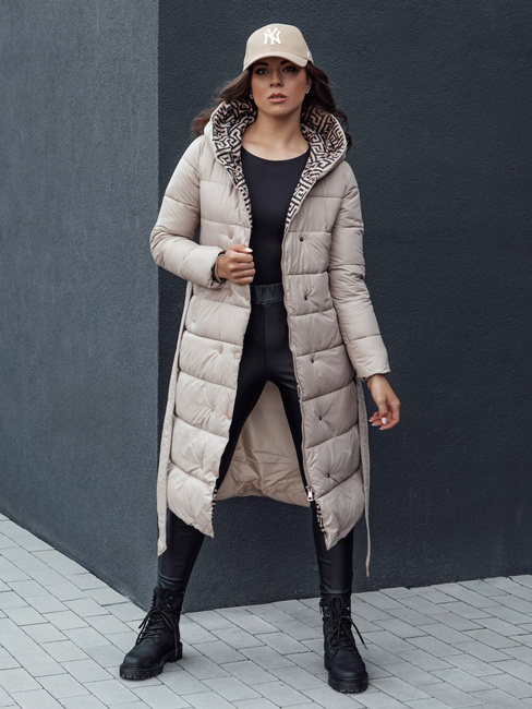 Płaszcz zimowy damski GRACE beżowy Dstreet TY4518