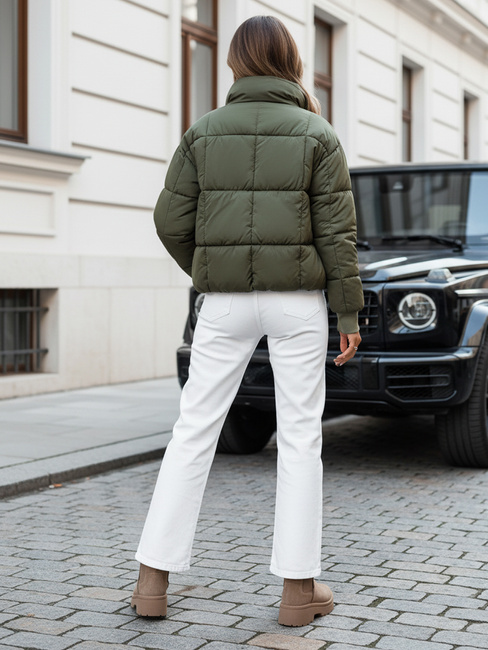 Ženska zimska kratka prešita jakna VIBEGIRL green Dstreet TY4946