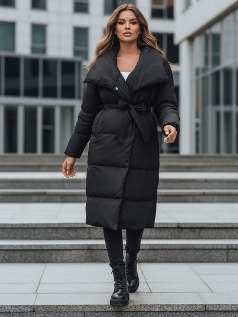 Ženska prešita jakna plašč FAVI black Dstreet TY3089