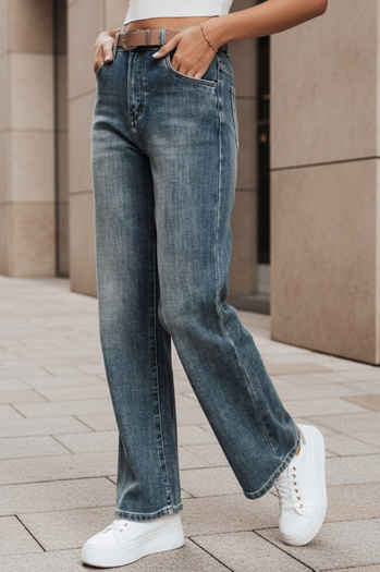 Ženske široke hlače iz džinsa, modre Dstreet UY2788