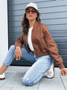Ženske usnjene bomber jakne SANTOL camel Dstreet TY4341
