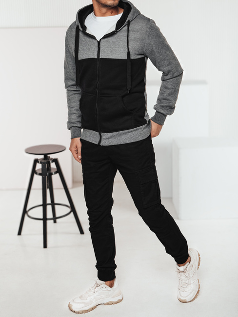 Moška majica s kapuco temno siva Dstreet BX5835