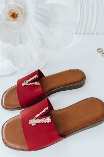 Ženske japonke SOLVINA rdeče Dstreet ZY0960