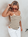 Body ena velikost črtasto STRIP BACK beige Dstreet RY2899